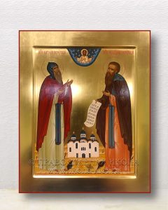 Икона «Антоний и Феодосий Печерские» Иркутск