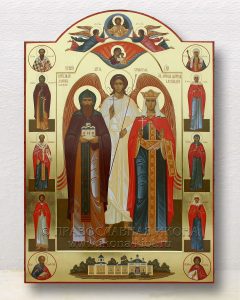 Икона «Даниил и Александра (с предстоящими)» Иркутск